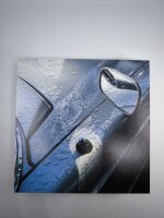 Kunstdruck auf Holz 15x15cm Motiv Mercedes Benz 280SE SKlasse Oldtimer